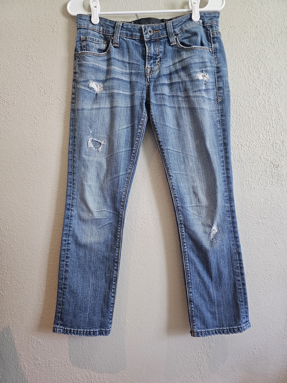Cult of Individuality Distressed Straight Leg Jeans Size 27